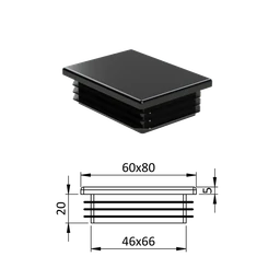 Krytka plastová 60 x 80 mm