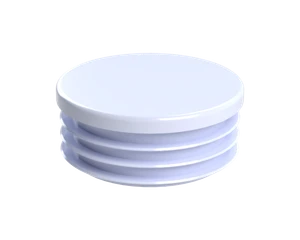 Vnútorná krytka guľatá ø 60 mm plastová, biela - slide 1