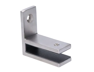 Úchyt skla na stenu, sklo 12 mm, brúsená nerez AISI 304 - slide 0