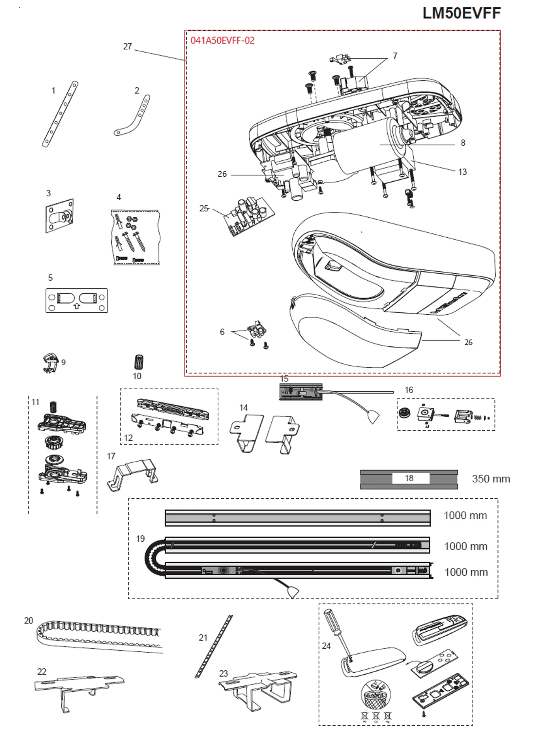 041A50EVFF-02 náhradná pohonná jednotka LM50EVFF-02