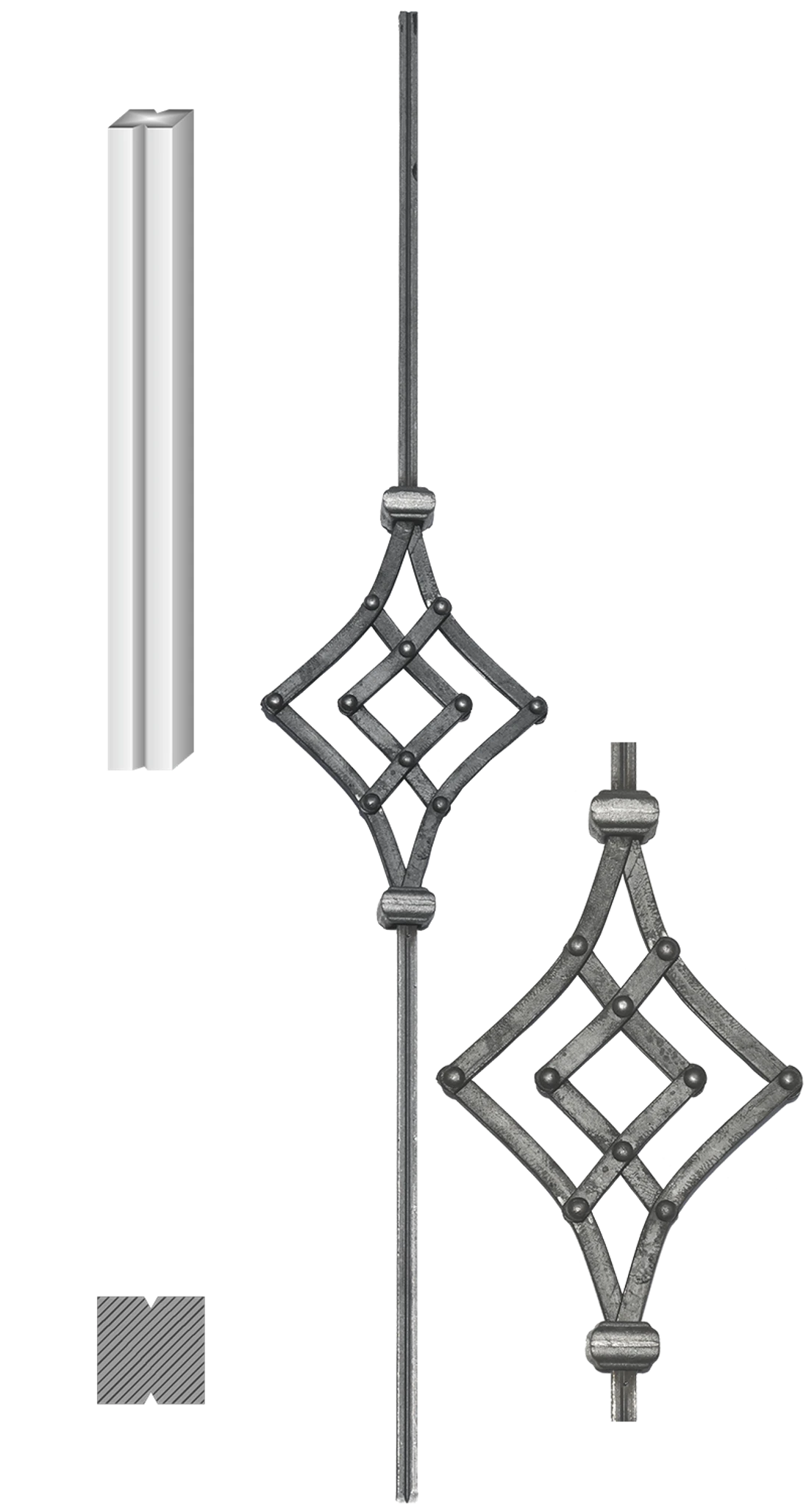 DOPREDAJ tyč 12 x 12 x 900 mm, ornament 280 x 180 mm