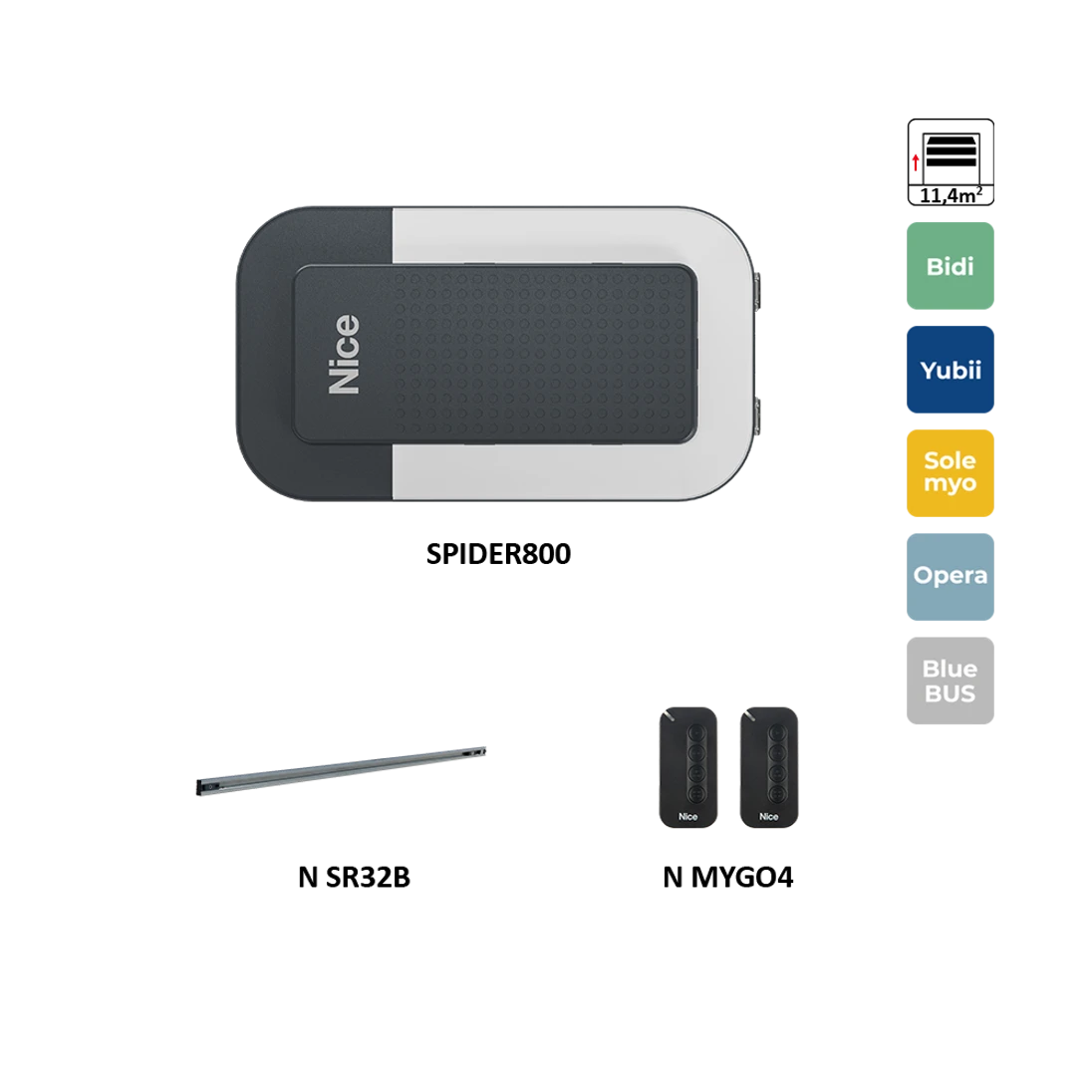 SPIDER32BDKCE sada pre sekcionálnu bránu do 11,4 m2