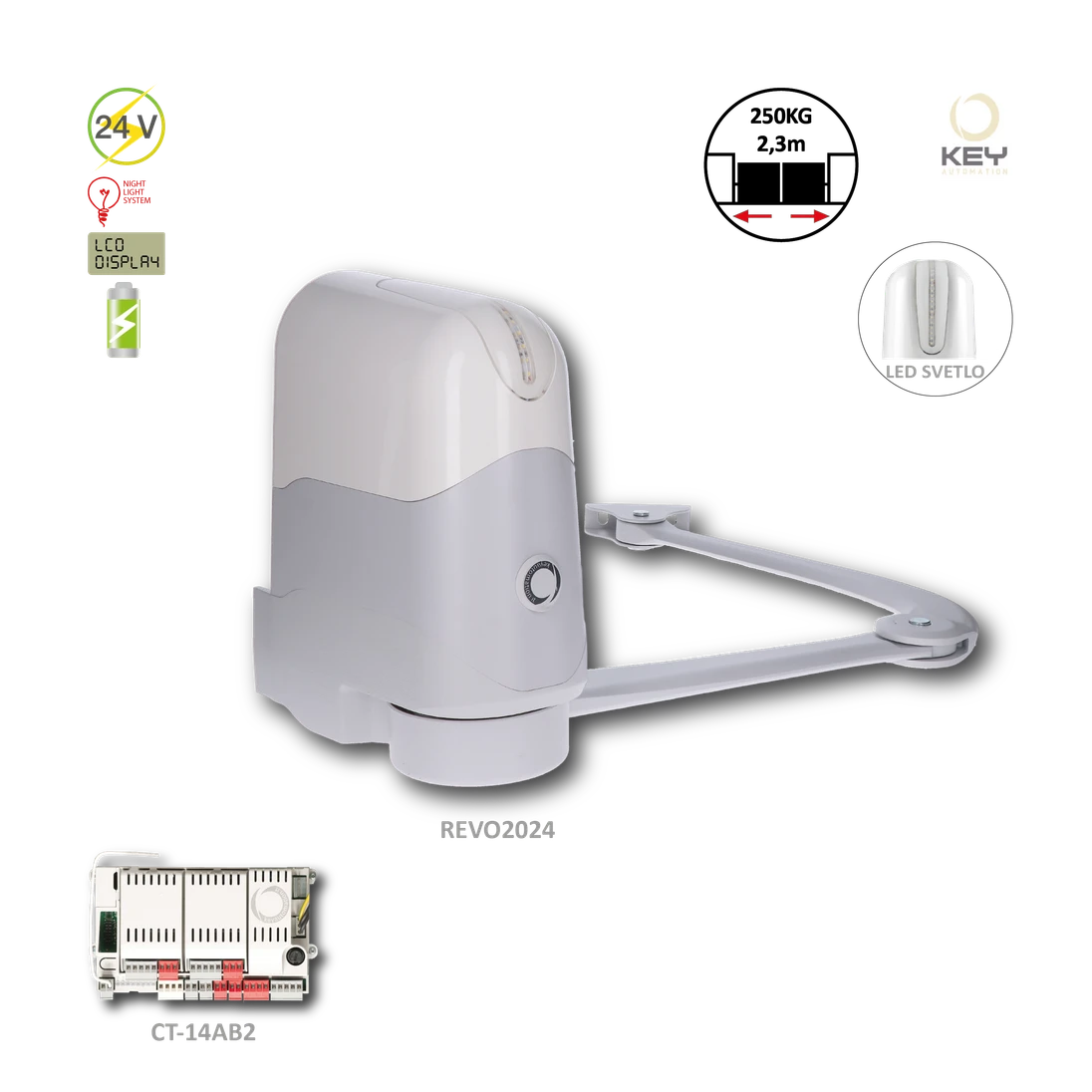 REVO pohon pre krídlovú bránu do 2,3 m/krídlo