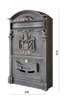 Schránka poštová, 470 x 298 x 92 mm, medená patina