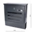 Schránka poštová, max. formát listu A4, antracitová