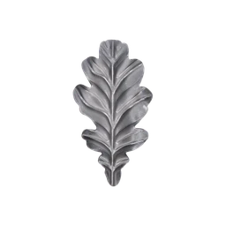 Dubový list 145 x 75 x 2 mm, plech bez povrchovej úpravy