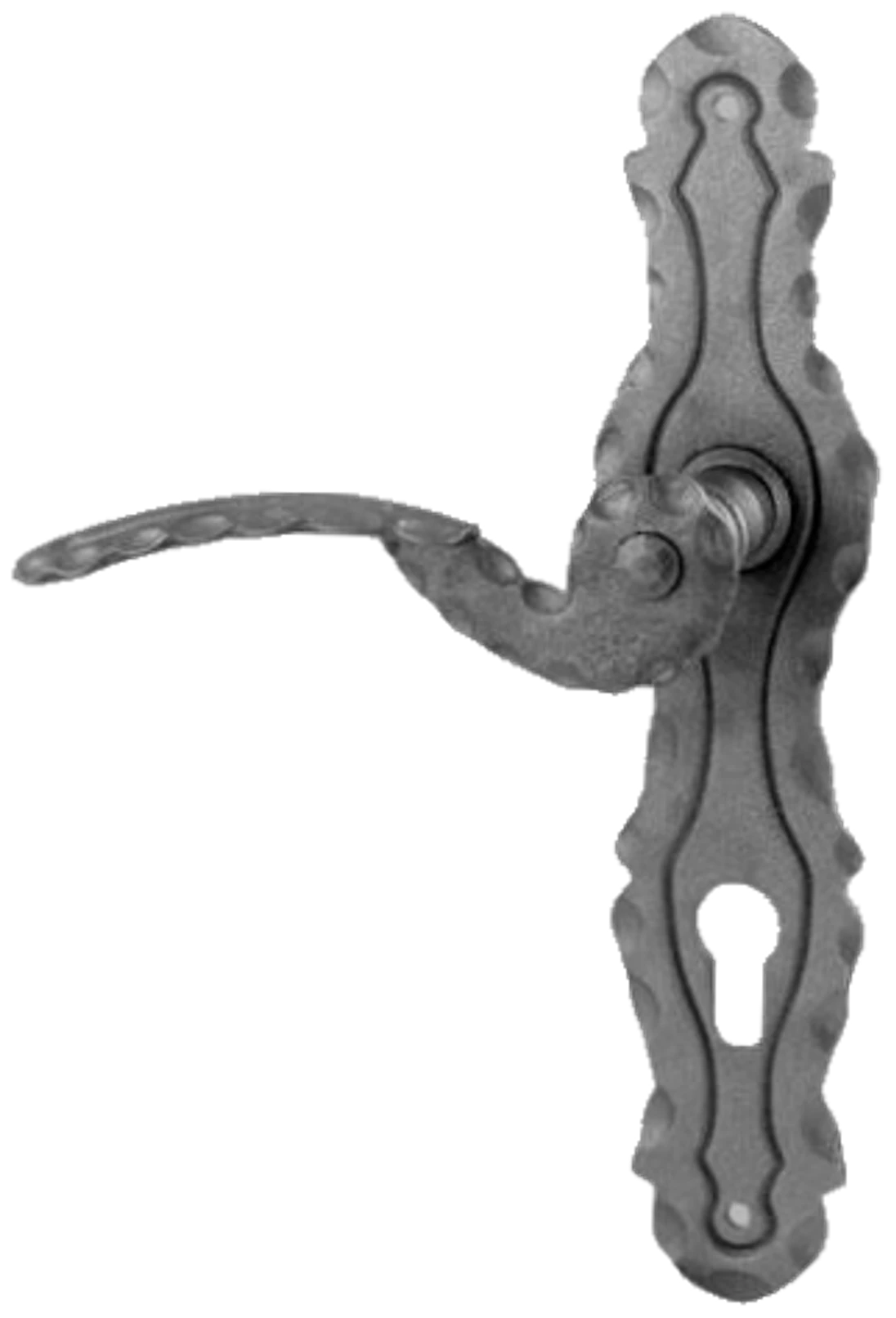 Štítek s klikou 260x57x3mm, rozteč 90mm, bez povrch. úpravy