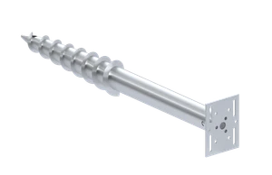 Zemný vrut, stavebná pätka, 190 x 140 mm, žiarový pozink - slide 0