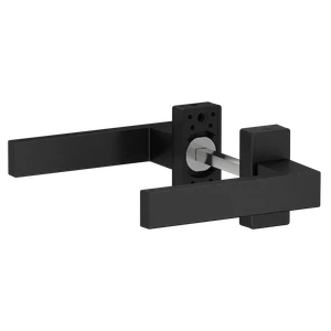 Hliníkový set kľučka/kľučka, čierny brúsený elox - slide 0