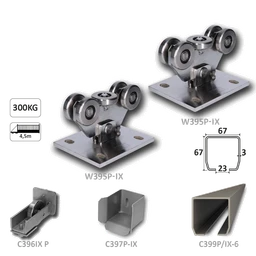 Samonos do 300 kg/ 4,5 m, profil 67 x 67 x 3 mm, nerez
