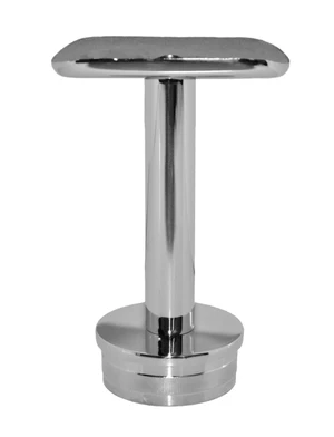 Držiak madla narážací na trubku ø 42,4 mm, leštená AISI 304 - slide 0