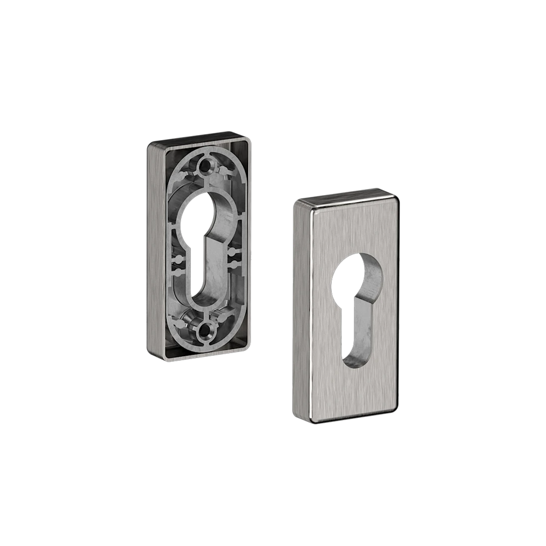 Hliníková rozeta pro cylindrickou vložku, broušený elox