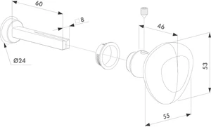 Elox Al klika, jednostranná, otočná koule, pro 30mm profil - slide 1