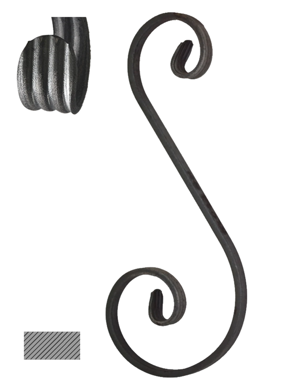 Esko 300 x 125 x 75 mm, hladký profil 12 x 6 mm, široké rozkování