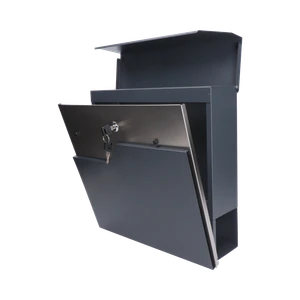 Poštová schránka, max. formát listu A4, AISI 410/RAL 7016 - slide 2