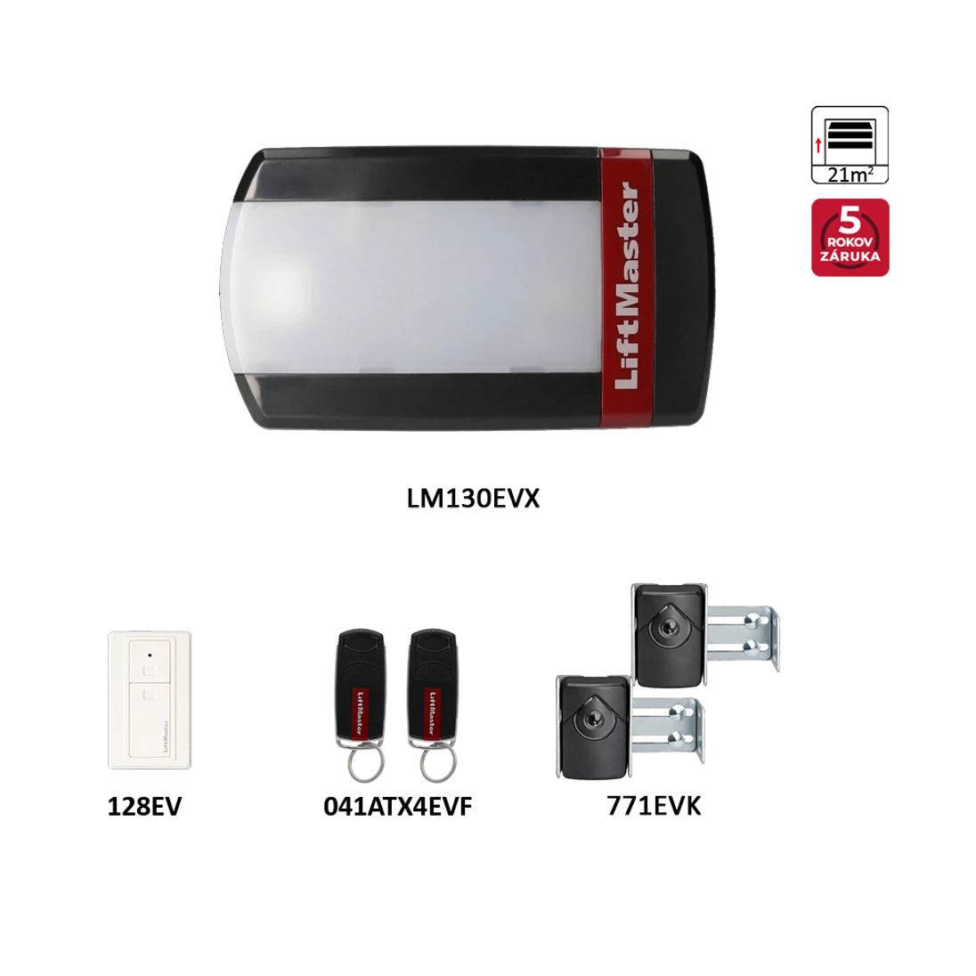 Sada pro garážová sekční vrata 21 m2/250 kg