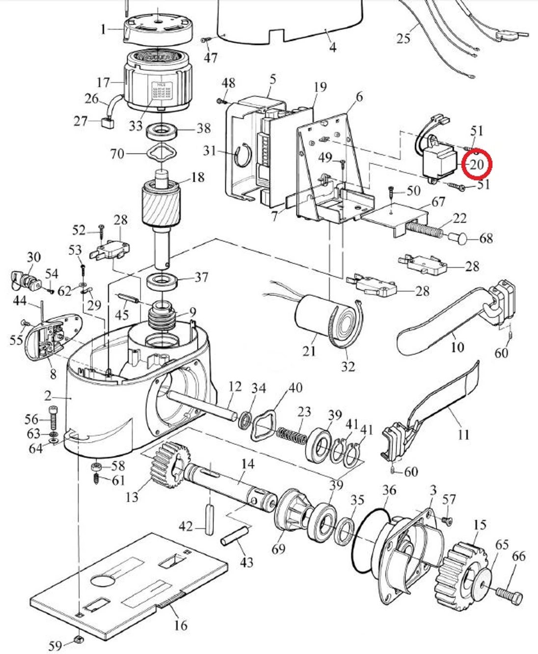 TRA-G.1025 transformátor 21/230 V/8 AV pre ROBO1000