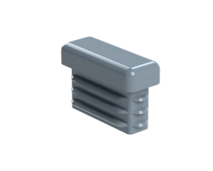 Krytka plastová 10 x 25 mm, sivá - slide 1