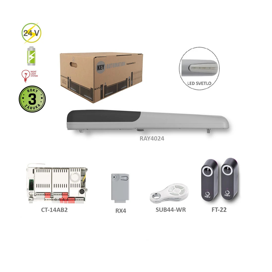 RAY42-KIT pre jednokrídlovú bránu do 4 m/krídlo