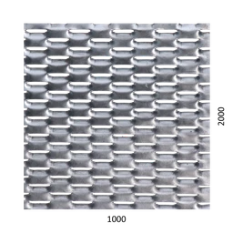 Poškozený tahokov Fe, oko: 47x18mm, můstek: 8mm (1000x2000x1.5mm)