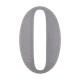 Číslo domové 0, s 3M páskou, brúsená nerez AISI 304