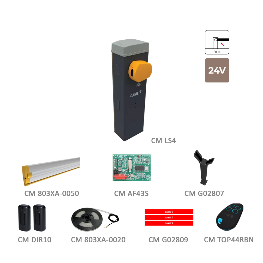 KIT GARD GLS40AGS závora do 4 m, intenzívne používanie, RAL 7024