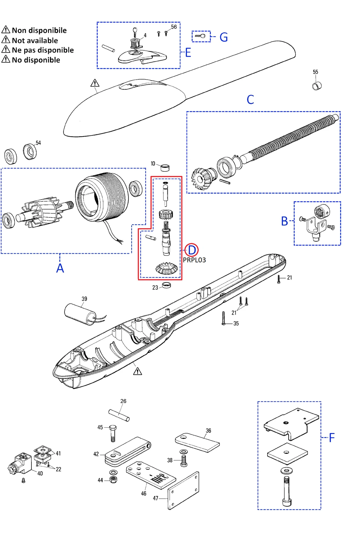 PRPL03 kit převodovky pro Pluto4000.5015