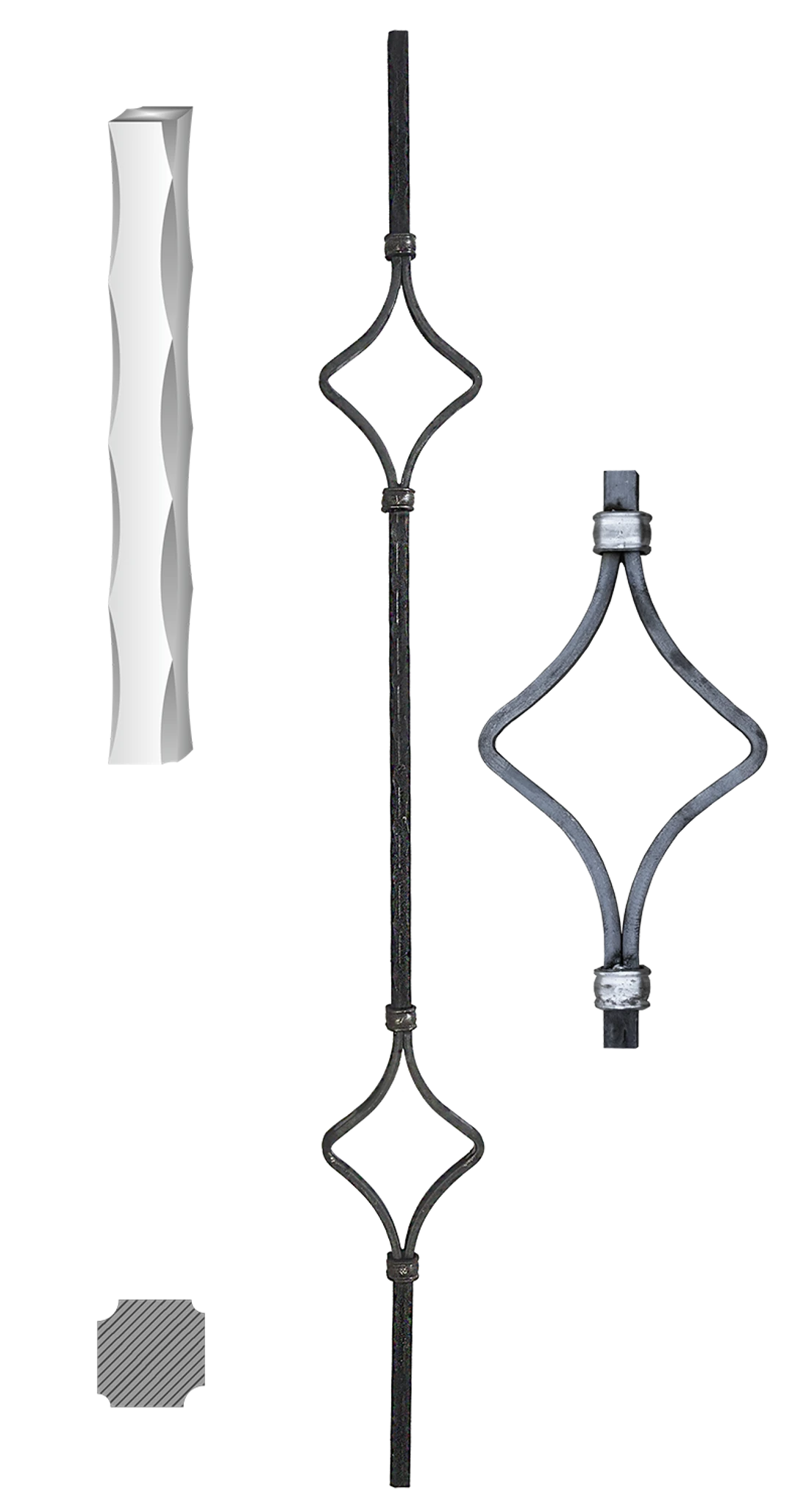 DOPRODEJ tyč 110 x 900 mm z profilu 12 x 12 mm