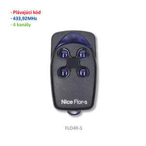 Vysielač 4-kanálový, 433 MHz, plávajúci kód, čierny - slide 1