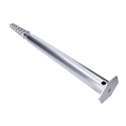 Zemný vrut, pätka s prírubou, 120 x 120 mm, zinkový náter