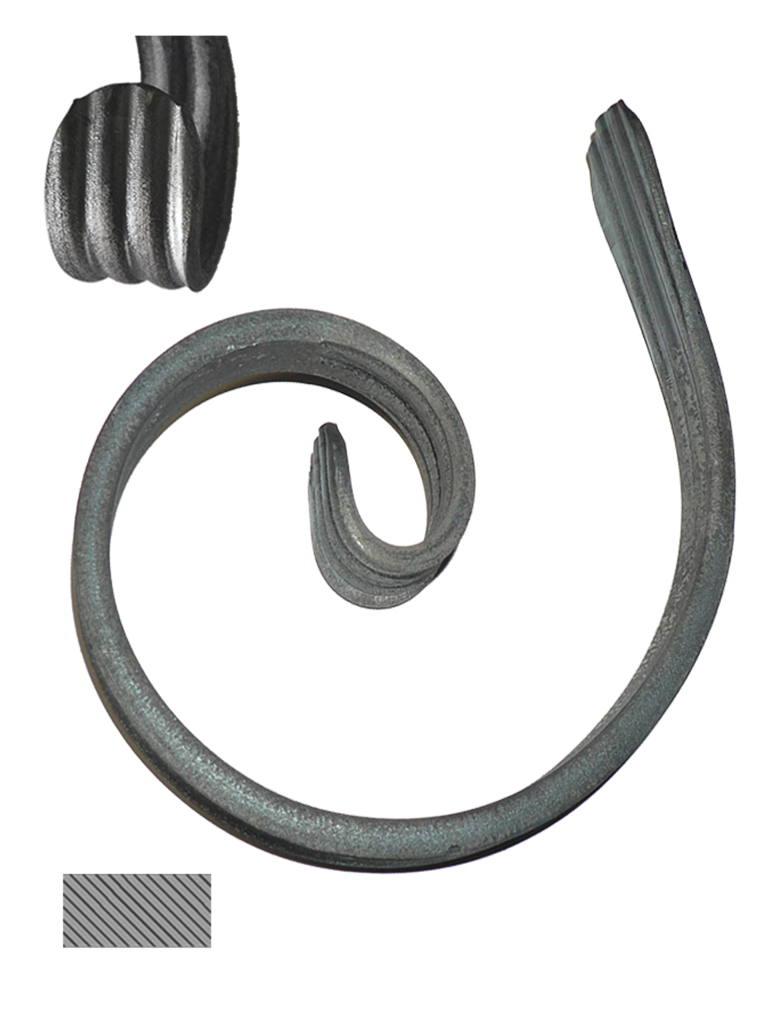 Polkruh 150 x 100 mm, 12 x 6 mm, hladký, široké rozkutie