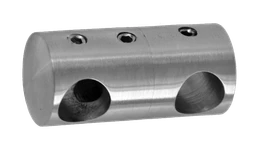 Držák tyčí ø 12/12 mm přechodný-otočný (45x22 mm), broušená nerez K320 / AISI304