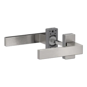 Hliníková sada klika/klika, broušený elox - slide 0