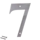 Číslo domové 7, s dierami, brúsená nerez AISI 304