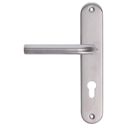 Oválna štítová kľučka, brúsená nerez AISI 304