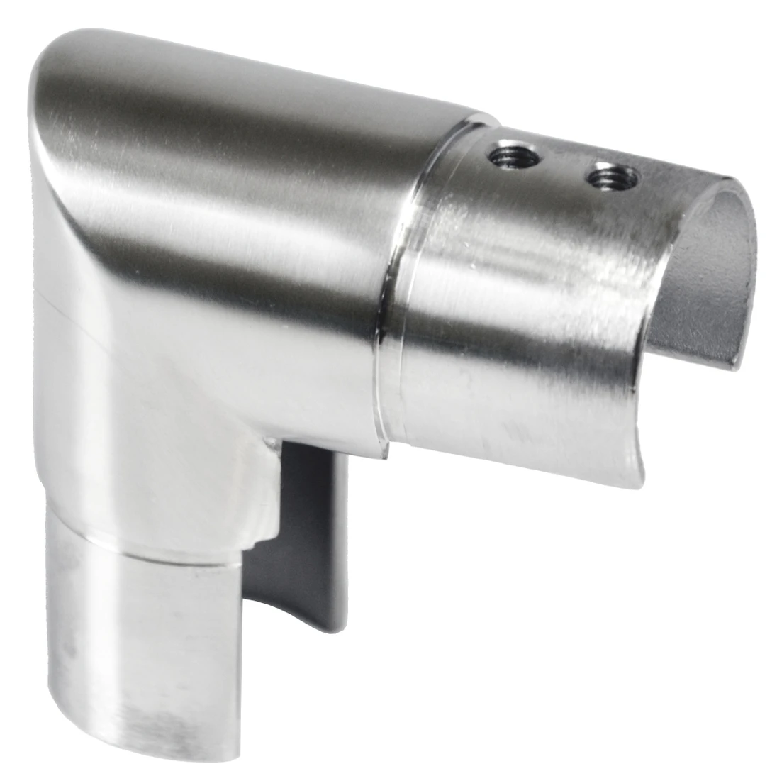 Prechod koleno 90°, lepený spoj, brúsená nerez AISI 304