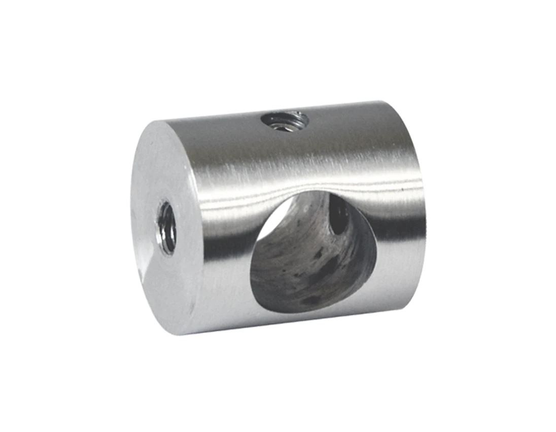 Držiak tyče ø 12 mm, plochý, závit M5, brúsená AISI 304