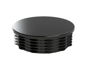 Vnútorná krytka guľatá ø 130 mm, plastová, čierna - slide 1