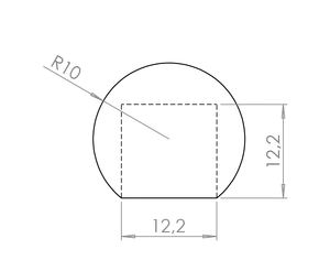 Gulička ø 20 mm na trubku ø 12 mm, buk, brúsená bez náteru - slide 1