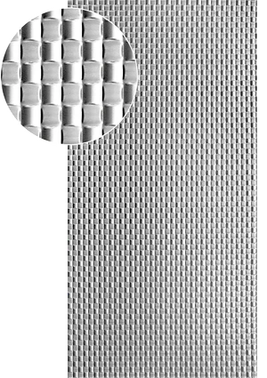 Plech pozinkovaný, 2000 x 1000 x 1,2 mm, 3D vzor pletenina - slide 0