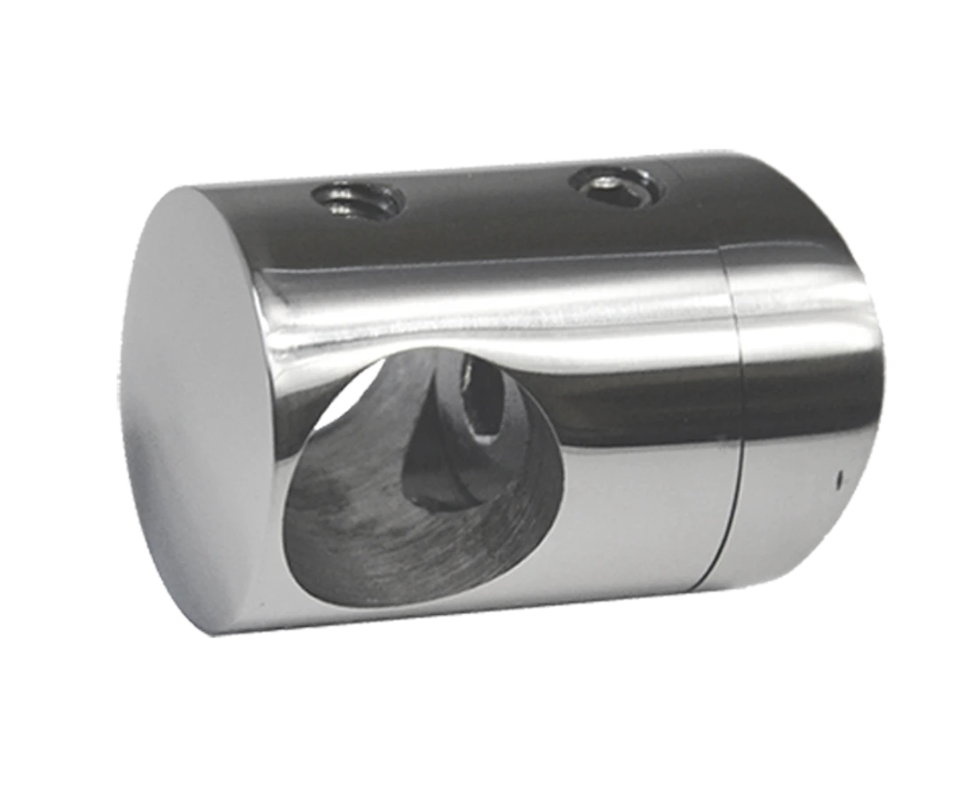 Držák tyče ø 14 mm na trubku ø 42,4 mm, leštěná AISI 304