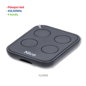 Vysielač 4-kanálový, 433 MHz, plávajúci kód, čierny - slide 0