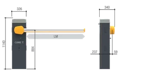 GARD GLS40AGS závora do 4 m, intenzívne používanie, RAL 7024 - slide 1