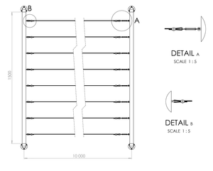 Montážna sada pre zelenú stenu (ø 4 mm), nerez AISI 304/316 - slide 1