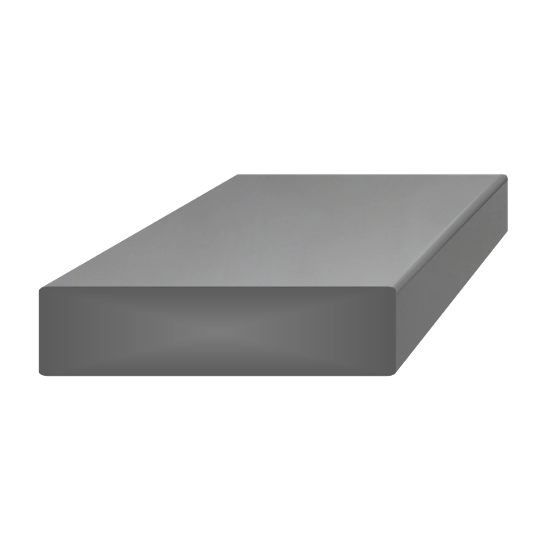 Tyč plochá plná 15 x 3 x 2000 mm, černá S235, hladká