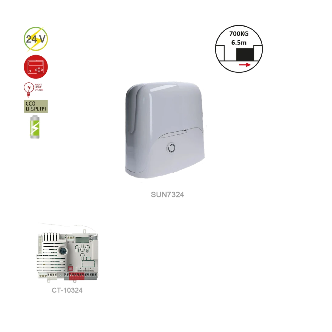 SUN7324 pohon pre posuvnú bránu do 700 kg