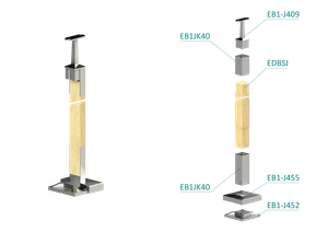 Drevený stĺp, vrchné kotvenie, bez výplne - slide 1