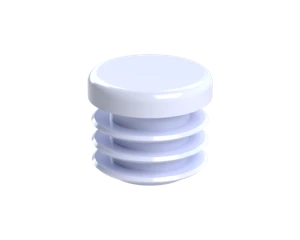 Vnútorná krytka guľatá ø 20 mm, plastová, biela - slide 1