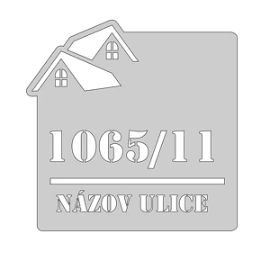 Domové číslo, vzor 001, materiál: hliník - slide 0