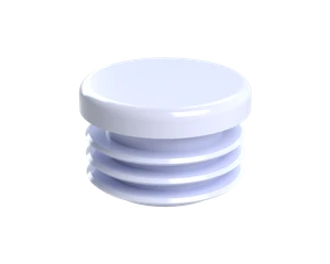 Vnútorná krytka guľatá ø 25 mm, plastová, biela - slide 1